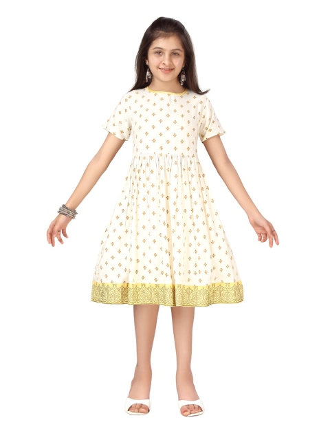 

Aarika Girls Cream-Coloured Dress