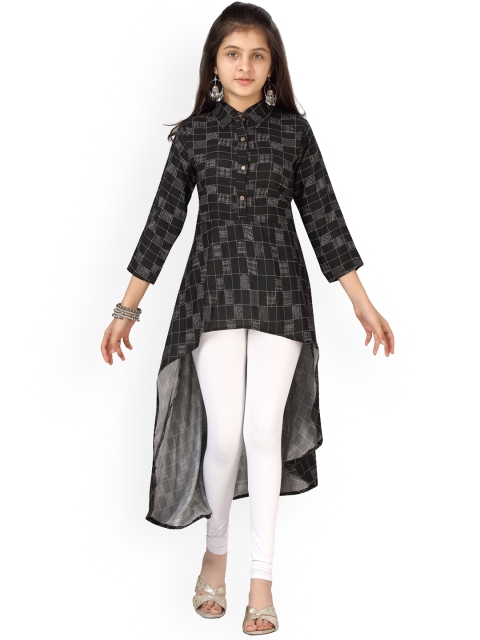 

Aarika Girls Black Ethnic Motifs Printed Kurta