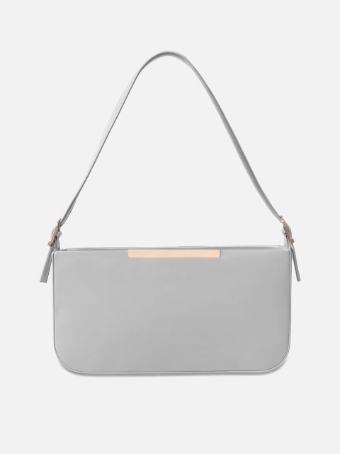 

ATHLISIS Grey PU Structured Shoulder Bag