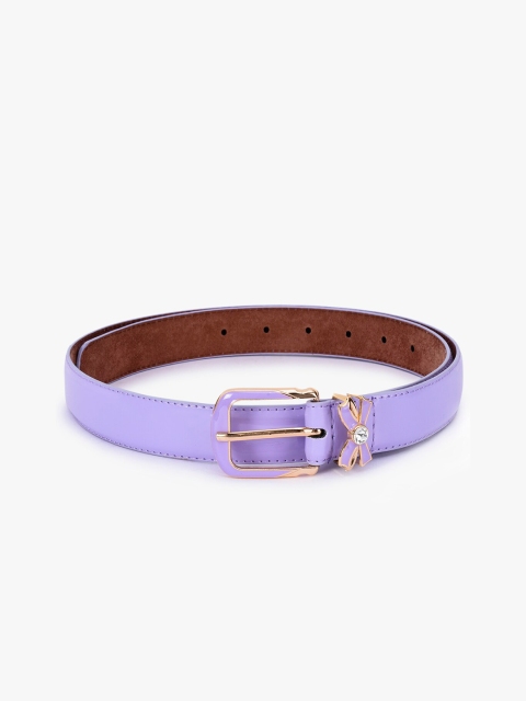 

BuckleUp Women Purple Wide Belt