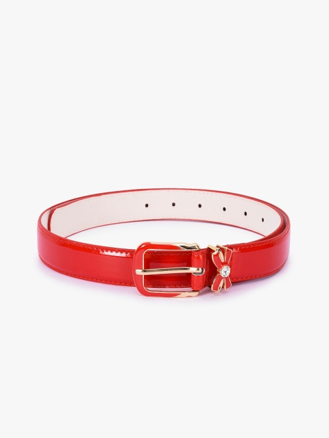 

BuckleUp Women Red Solid Belt