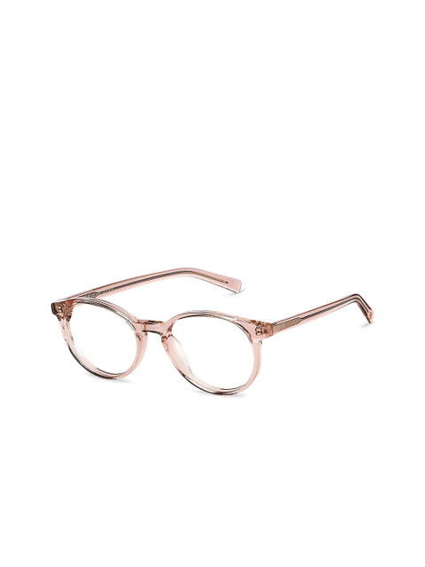 

John Jacobs Women Transparent & Pink Full Rim Round Frames 136176