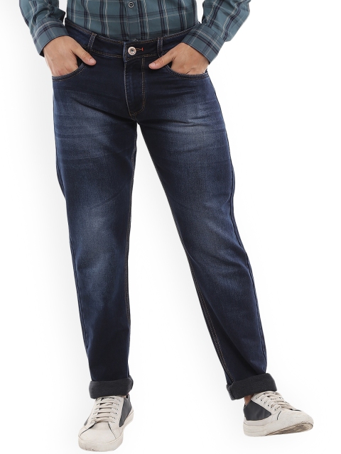 

V-Mart Men Blue Classic Slim Fit Low Distress Light Fade Jeans
