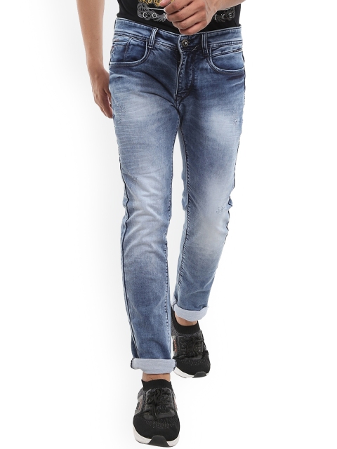 

V-Mart Men Blue Classic Slim Fit Mildly Distressed Heavy Fade Jeans