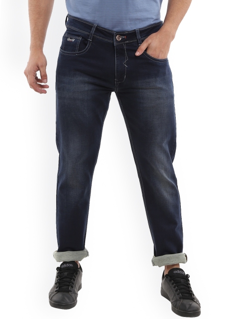 

V-Mart Men Blue Classic Slim Fit Low Distress Light Fade Jeans