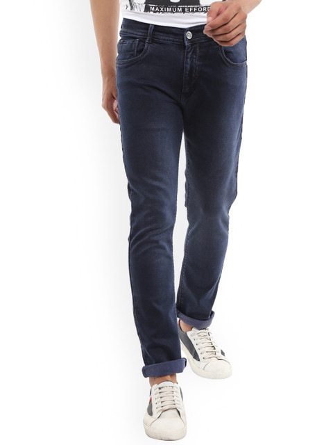

V-Mart Men Blue Classic Slim Fit Low Distress Light Fade Jeans