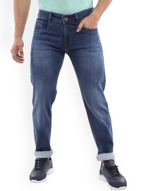 

V-Mart Men Blue Classic Slim Fit Low Distress Light Fade Jeans