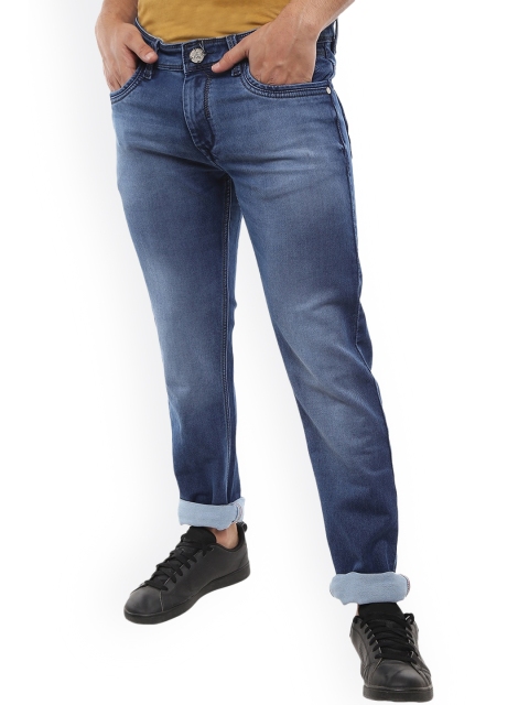 

V-Mart Men Blue Classic Slim Fit Low Distress Light Fade Jeans