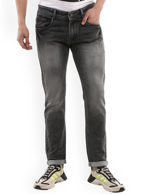 

V-Mart Men Grey Classic Slim Fit Low Distress Heavy Fade Jeans