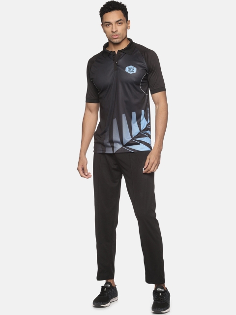 

HPS Sports Men Black Printed Rapid-Dry Tracksuit
