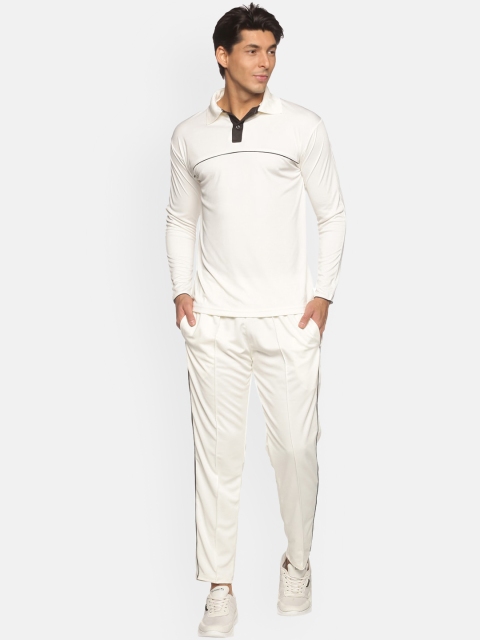 

HPS Sports Men Off-White Printed Cricket Tracksuit