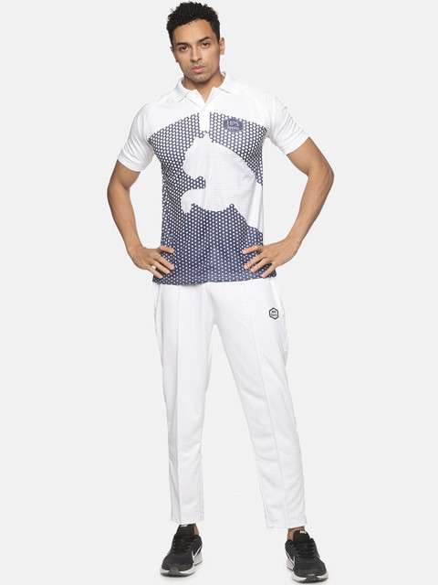

HPS Sports White & Grey Printed Cricket Track Suit