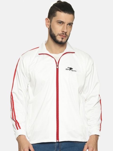 

HPS Sports Men White Running Sporty Jacket
