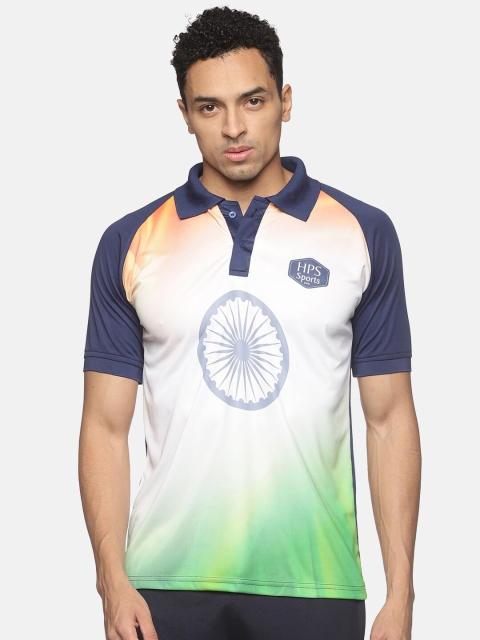 

HPS Sports Men Blue Polo Collar Running T-shirt