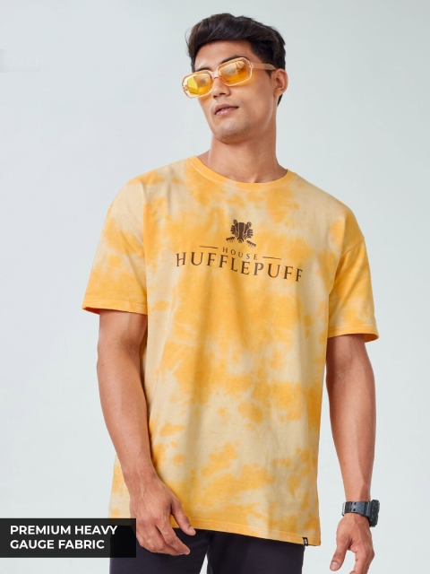 

The Souled Store Men Yellow Printed Loose T-shirt