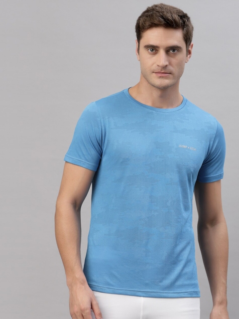 

JUMP USA Men Grey Printed Running T-shirt