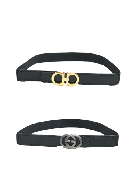 

Kastner Women Set Of 2 Black Solid Belts