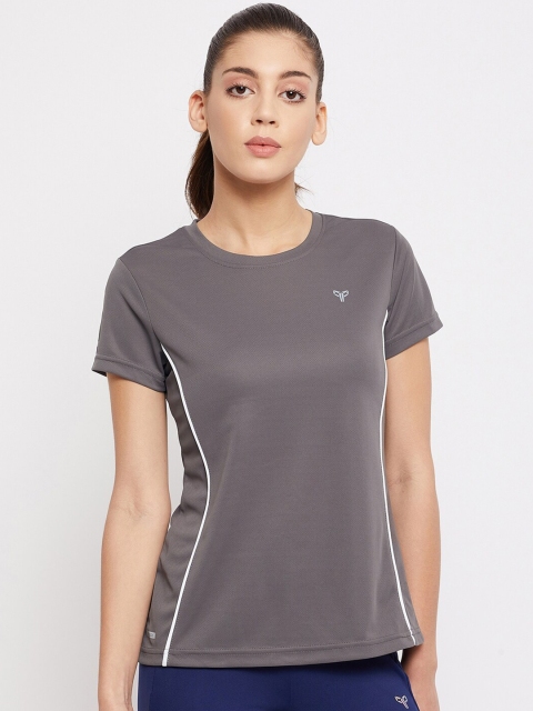 

POKER ACTIVE Women Grey Sports T-shirt