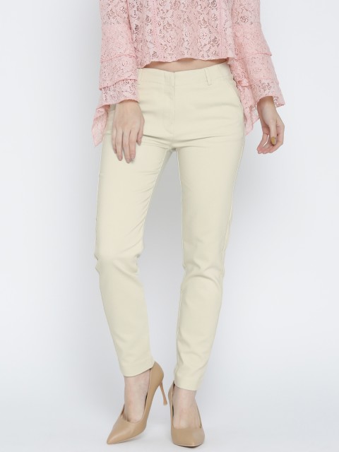 

Vero Moda Women Beige Cigarette Trousers