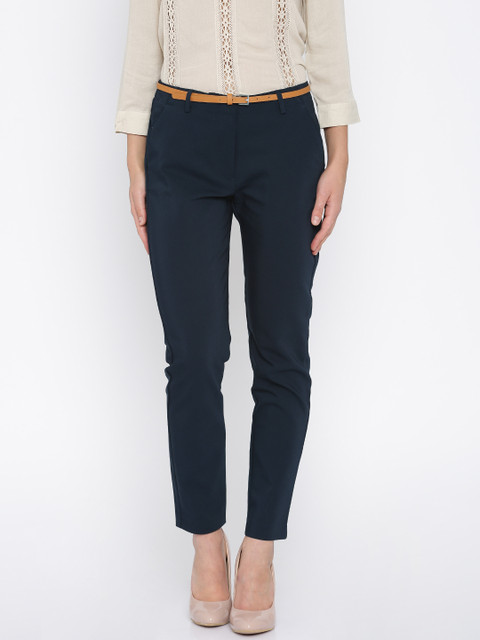 

Vero Moda Women Navy Cigarette Trousers, Navy blue