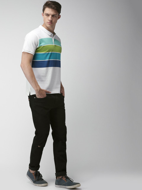 

Mast & Harbour Men Black Skinny Fit Slash Knee Jeans