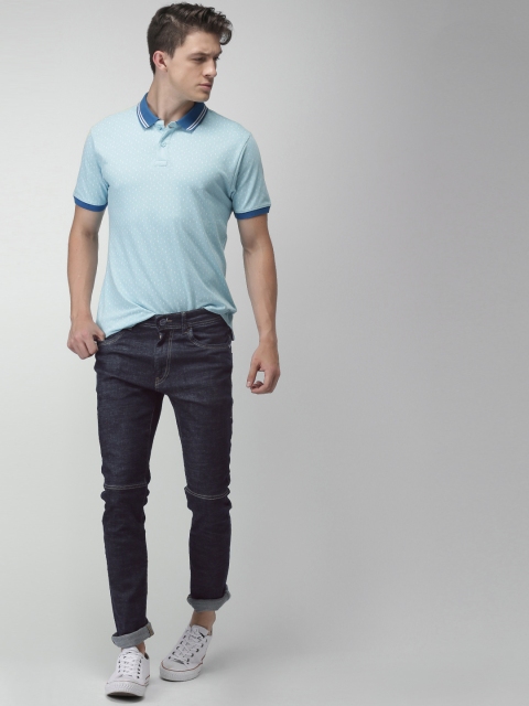

Mast & Harbour Men Navy Skinny Fit Mid Rise Clean Look Jeans, Navy blue