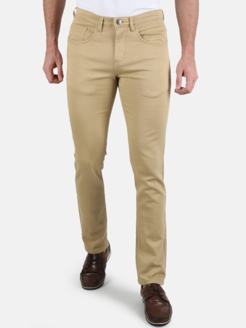 

Monte Carlo Men Khaki Smart Slim Fit Trousers