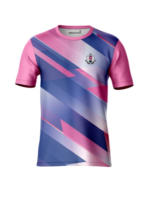 

mezmoda Boys Pink & Blue Printed Sublimation T-shirt