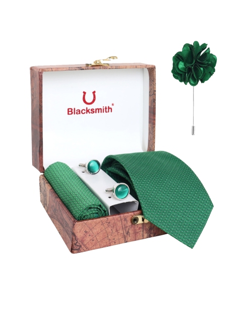 

Blacksmith Men Green Self-Designed Accessory Gift Set