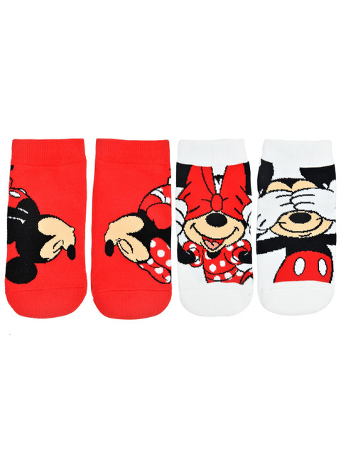 

Balenzia x Disney Women Set Of 2 Minnie Mouse & Mickey Mouse Ankle Length Socks, Assorted
