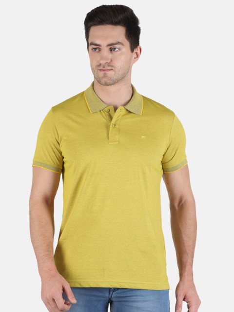 

Monte Carlo Men Green Polo Collar T-shirt