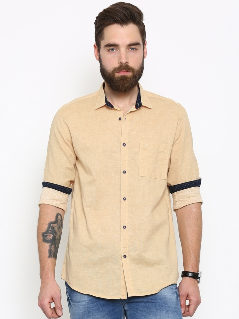 

Nature Casuals Men Beige Slim Fit Casual Shirt