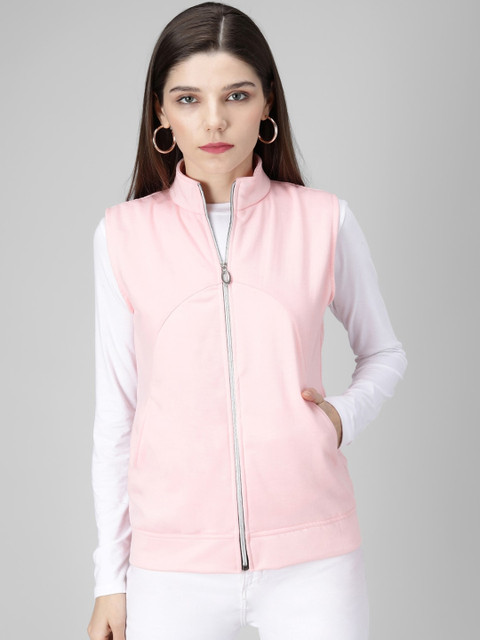 

Darzi Women Pink Fleece Tailored Jacket
