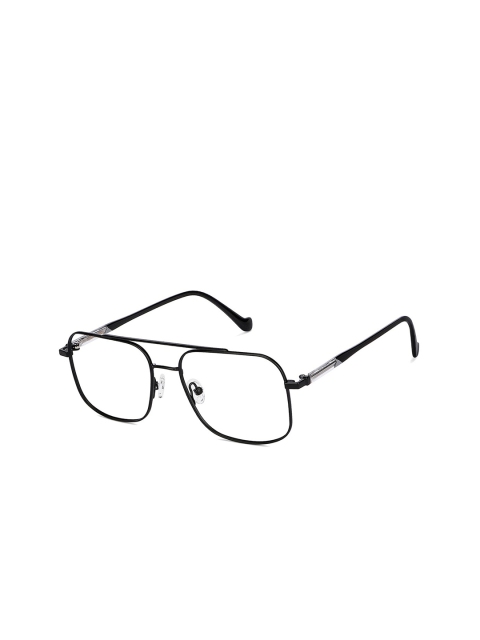 

John Jacobs Unisex Transparent & Black Full Rim Square Frames