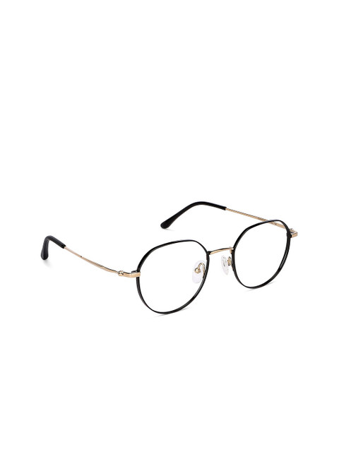 

John Jacobs Transparent & Black Full Rim Round Frames
