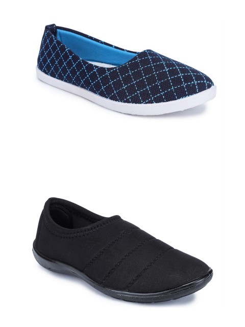

FABBMATE Women Pack Of 2 Multicoloured Regular Fit Slip-On Sneakers, Blue