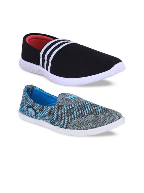 

FABBMATE Women Multicoloured Set Of 2 Printed Slip-On Sneakers, Multi