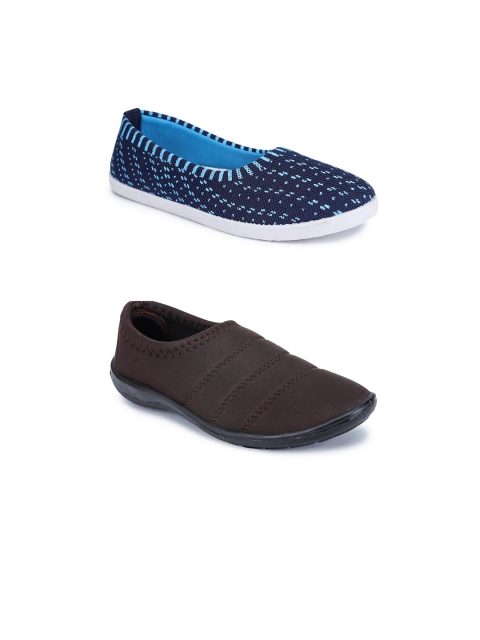 

FABBMATE Women Pack Of 2 Multicoloured Slip-On Sneakers, Multi