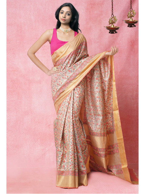 

Unnati Silks Women Brown Handloom Pure Silk Saree