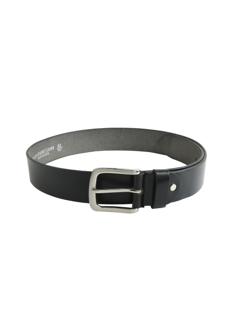 

CRUSSET Men Black Solid Leather Belts