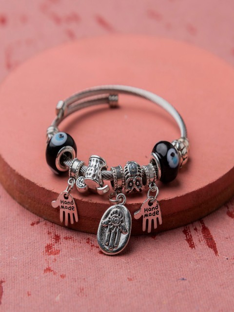 

Jewelz Women Silver-Plated Kada Bracelet