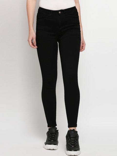

PURPLE WATER Women Black Slim Fit High-Rise Stretchable Jeans