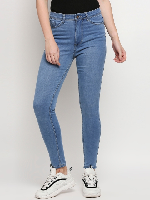 

PURPLE WATER Women Blue Slim Fit High-Rise Stretchable Jeans