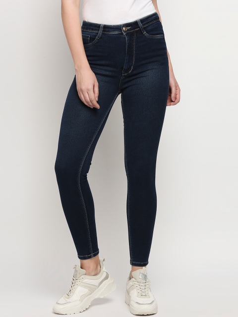 

PURPLE WATER Women Blue Slim Fit Light Fade High-Rise Stretchable Jeans