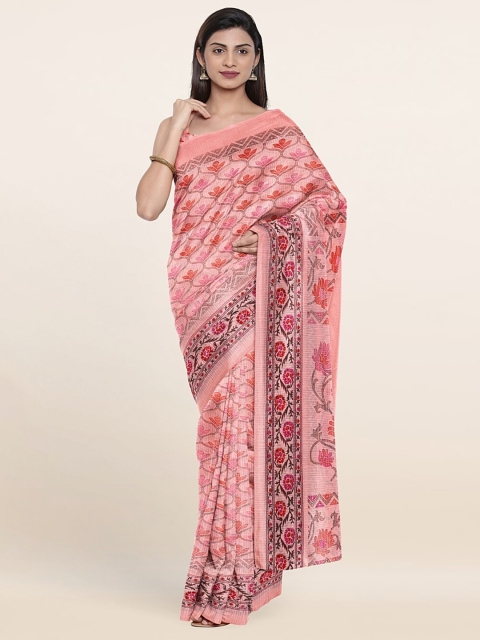 

Pothys Pink Floral Printed Saree