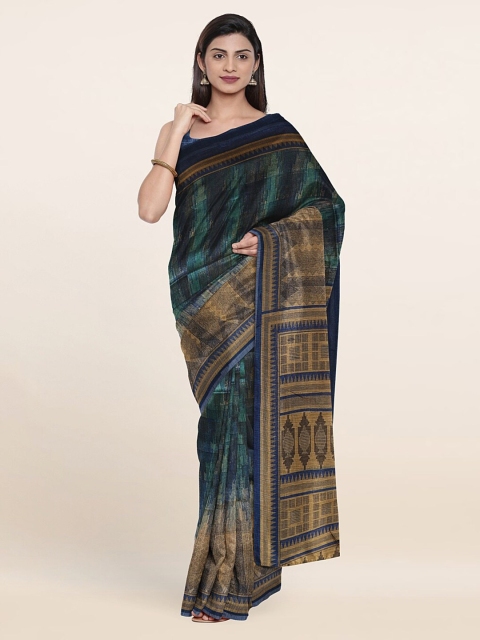 

Pothys Blue & Gold-Toned Saree