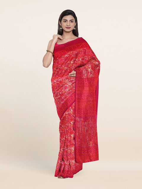 

Pothys Pink Floral Saree