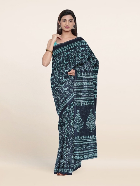 

Pothys Blue Warli Saree