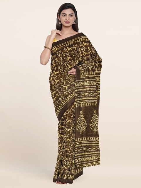 

Pothys Green & Brown Warli Saree
