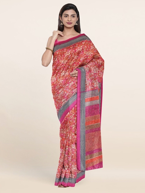 

Pothys Pink Abstract Printed Saree